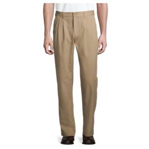 George Men's and Big Men’s Wrinkle Resistant Pleated Trouser Pants 32x34